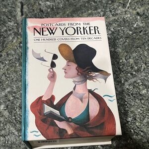 Postcards from The New Yorker Hardcover Book - White/Teal/Cream